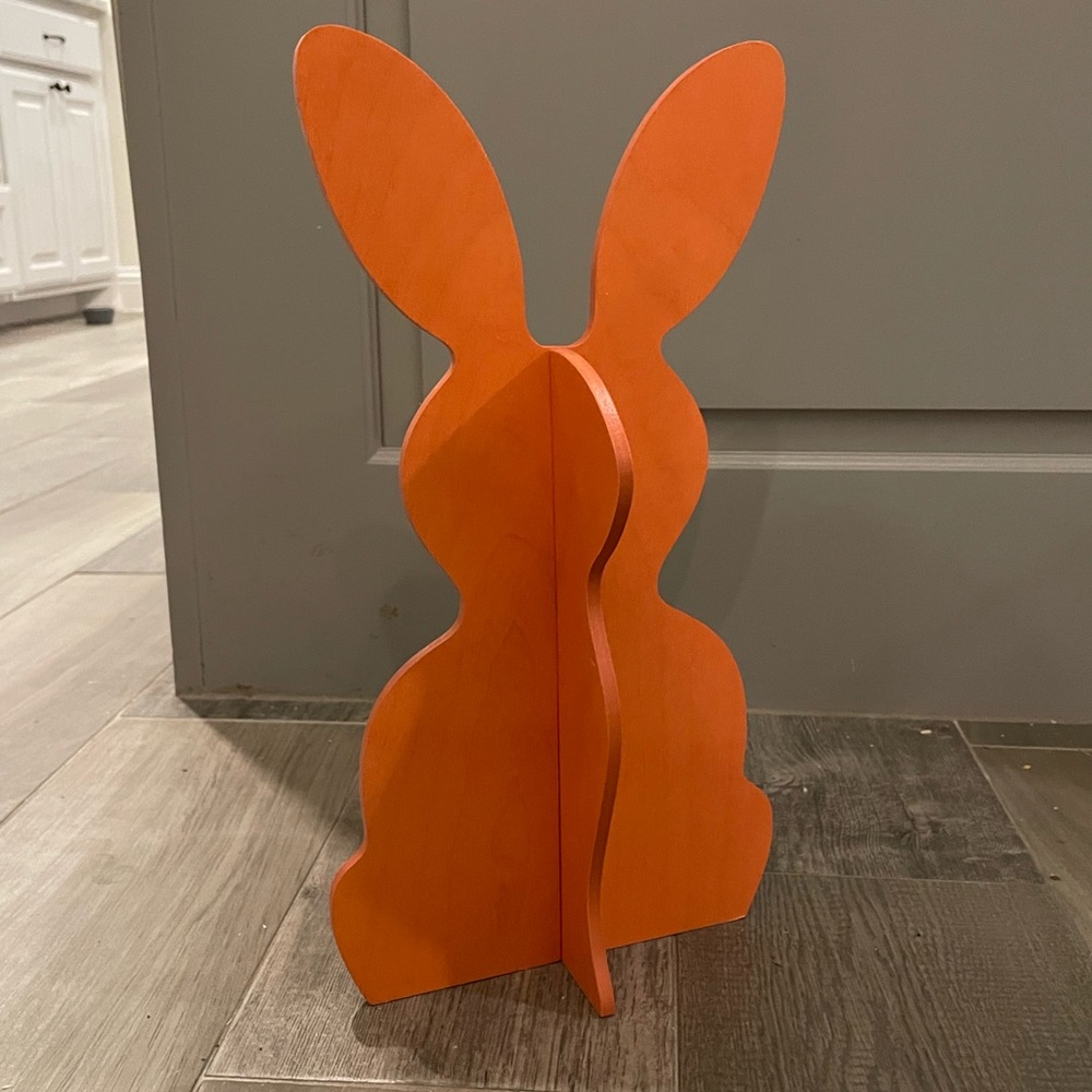 Longaberger Woodcrafts Bunny Rabbit orange
